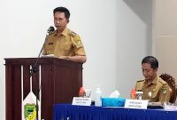 MUSRENBANG TEWEH TENGAH Bupati Barito Utara H Nadalsyah membuka Musrenbang Rencana Kerja Pemerintah Daerah (RKPD) Kabupaten Barito Utara di aula Kecamatan Teweh Tengah, Senin 13 Februari 2023. (foto:ist)
