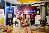 General Manager Hotel Mercure Pangkalan Bun dan jajarannya saat Press Conference, di Hotel Mercure, Selasa (27/1/2026) (Lintas Kalimantan.co/Riduan)
