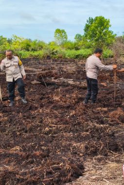 Dukung Swasembada Pangan, Polsek Pahandut Siapkan Lahan Jagung Satu Hektare di Hiu Putih