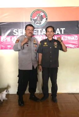 Sinergitas Jaga Kamtibmas, Polsek Pahandut Sambangi DPW Laskar Muda Tabuan Kuning Kalimantan 