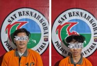 Tampang dua pengedar sabu yang beroperasi di dalam kota Muara Teweh dan telah diamankan di Polres Barito Utara. (fhoto:ist/hms/red-lintaskalimantan.co) 
