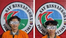 Tampang dua pengedar sabu yang beroperasi di dalam kota Muara Teweh dan telah diamankan di Polres Barito Utara. (fhoto:ist/hms/red-lintaskalimantan.co) 