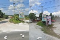 Foto bukti banner sudah lama terpasang, terlihat juga banner salah satu kandidat Calbup Pilkada 2024. (LK/Istimewa)